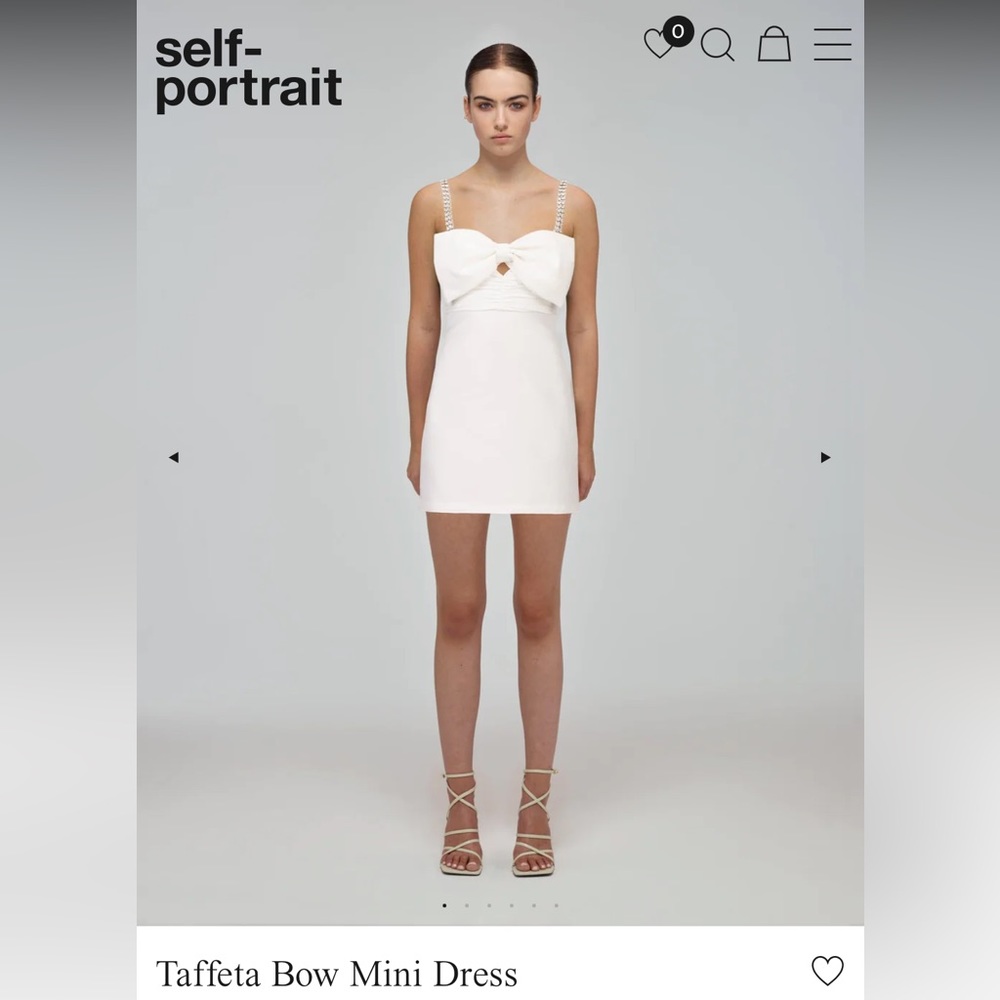 Self-Portrait Tafetta Bow Mini Dress